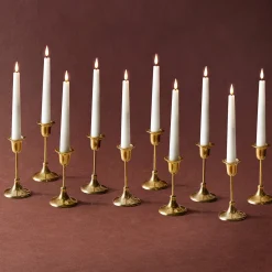 Infinity Wick White 7" Taper Candles Set of 10