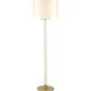 Laurel Glass Cylinder Floor Lamp, Satin Brass