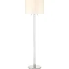 Laurel Glass Cylinder Floor Lamp, Polished Nickel