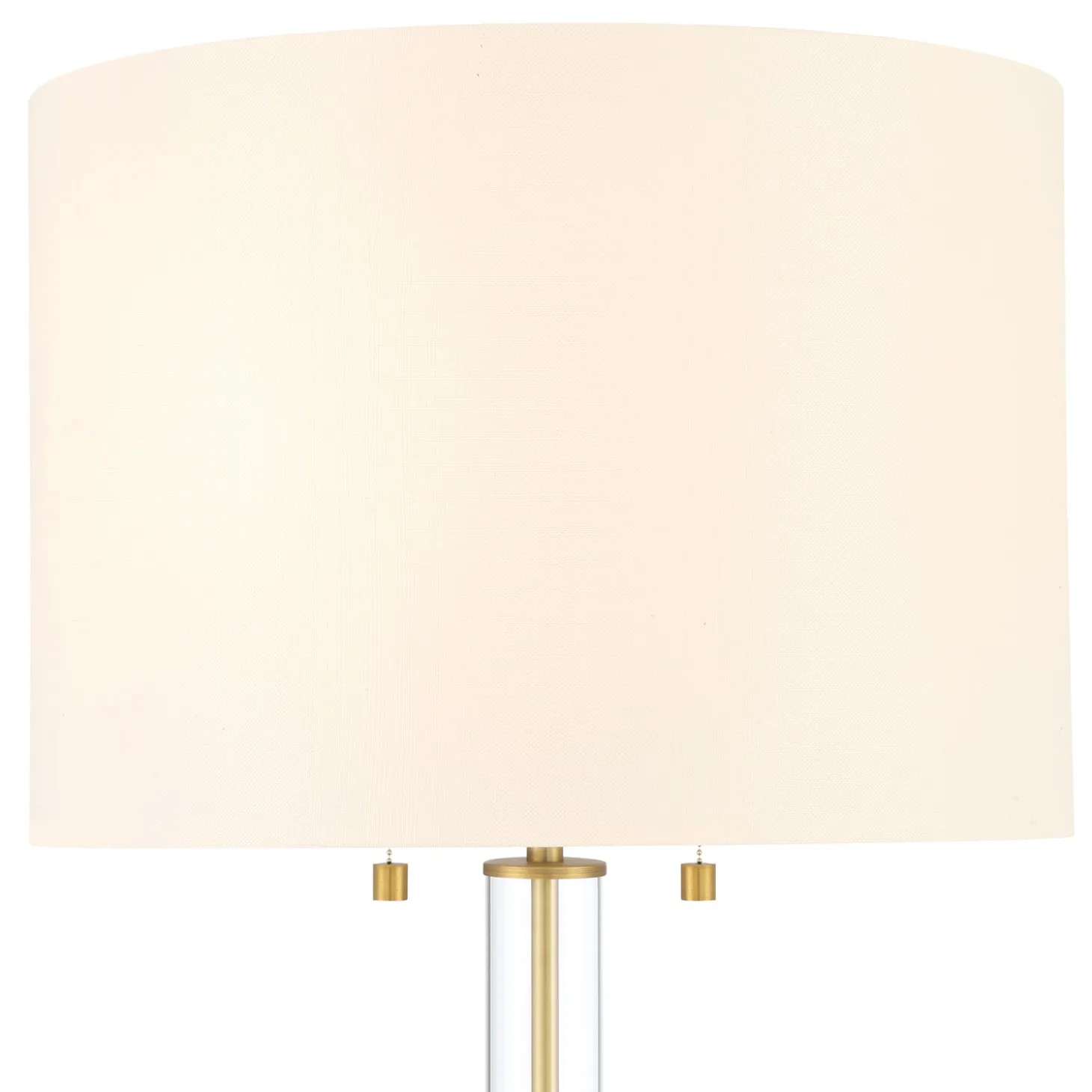 Laurel Glass Cylinder Floor Lamp, Satin Brass