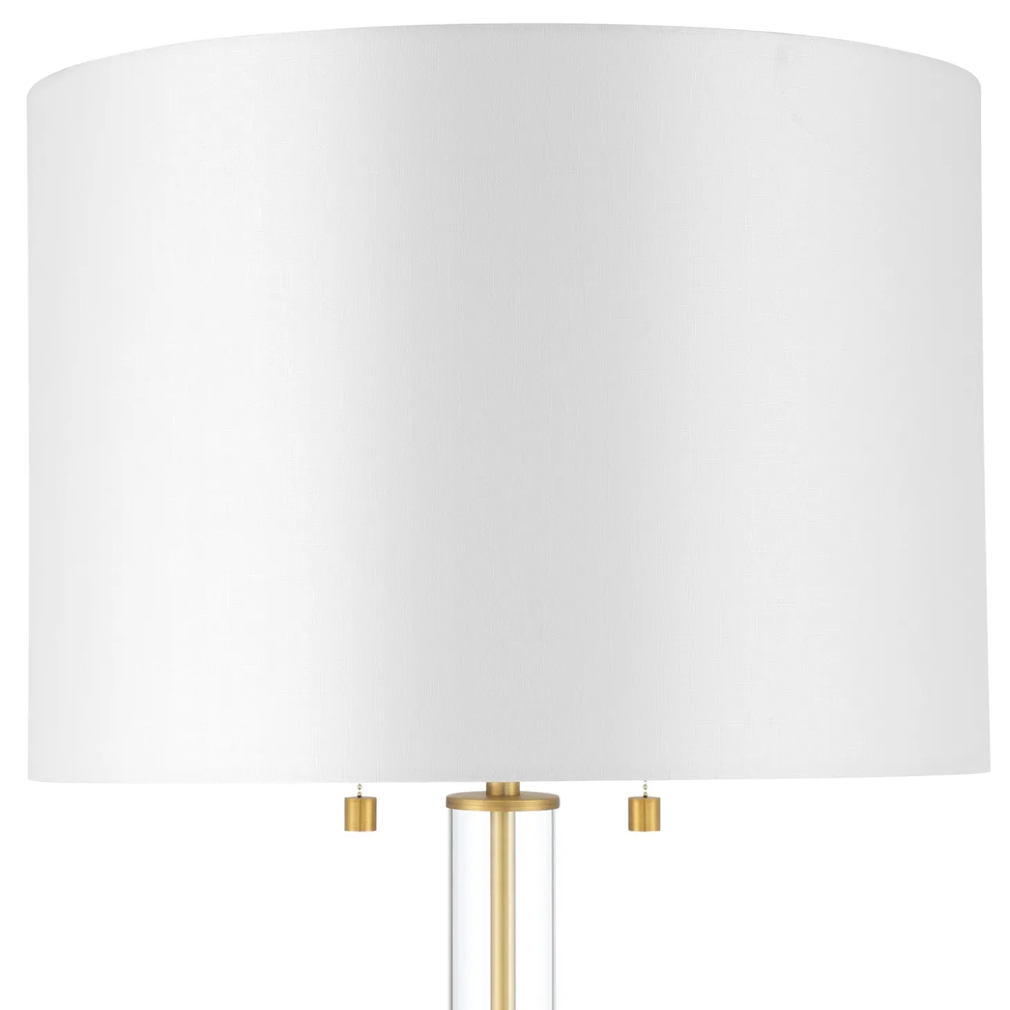 Laurel Glass Cylinder Floor Lamp, Satin Brass
