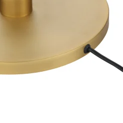 Laurel Glass Cylinder Floor Lamp, Satin Brass