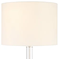 Laurel Glass Cylinder Floor Lamp, Polished Nickel