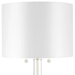 Laurel Glass Cylinder Floor Lamp, Polished Nickel