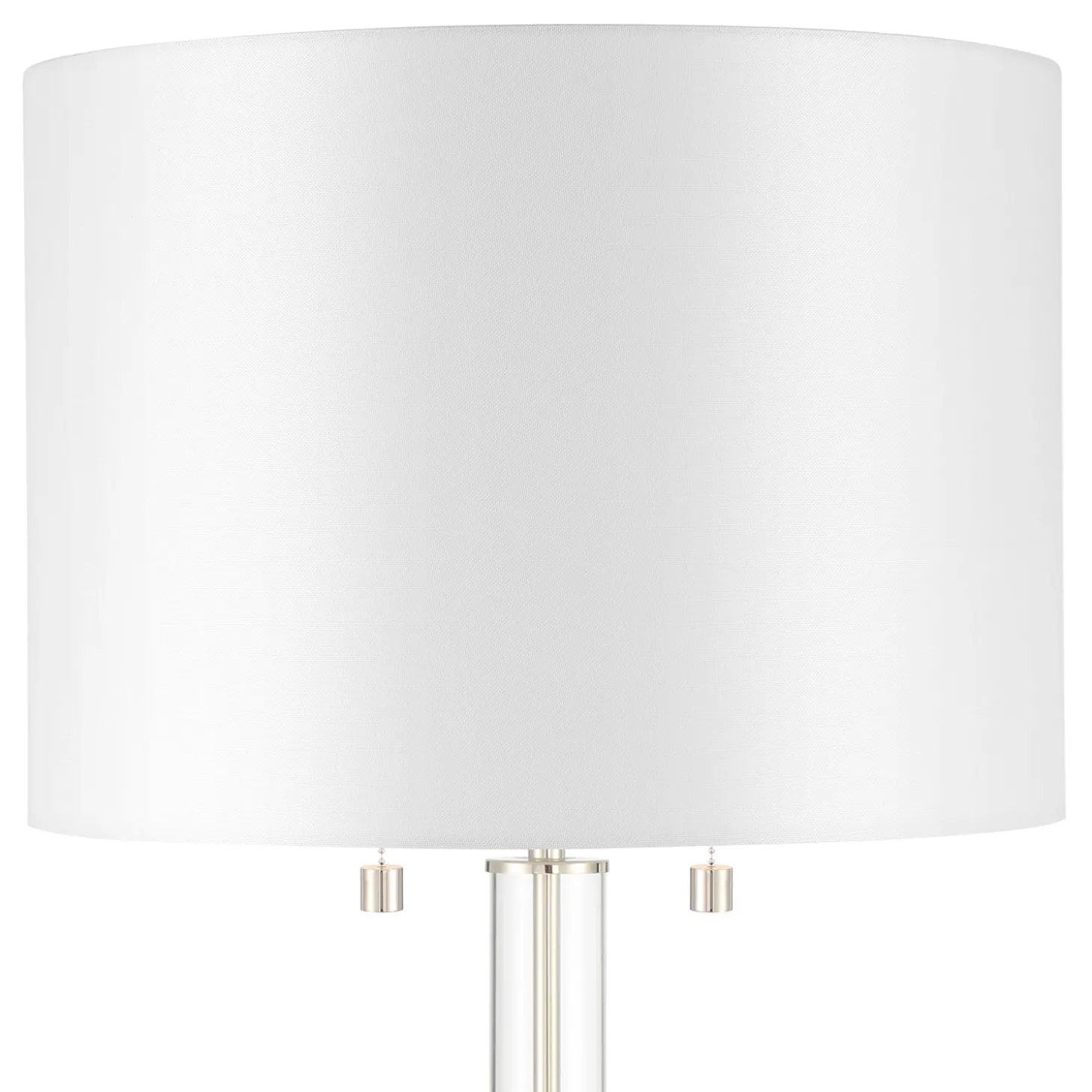 Laurel Glass Cylinder Floor Lamp, Polished Nickel