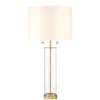 Laurel Glass Cylinder Table Lamp, Satin Brass