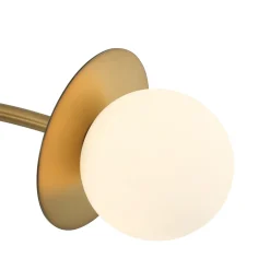 Levi 4-Globe LED Chandelier, Aged Brass