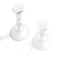 Lily Glass Candle Holders, Clear, Set of 2