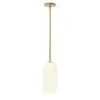 Liv 11" Opal Capsule Pendant, Satin Brass