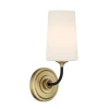 Logan Wall Sconce, Black and Brushed Brass