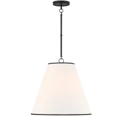 Luca Large 18" Conical Pendant, Matte Black