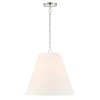 Luca Large 18" Conical Pendant, Polished Nickel