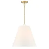 Luca Large 18" Conical Pendant, Satin Brass