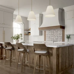 Luca Large 18" Conical Pendant, Satin Brass