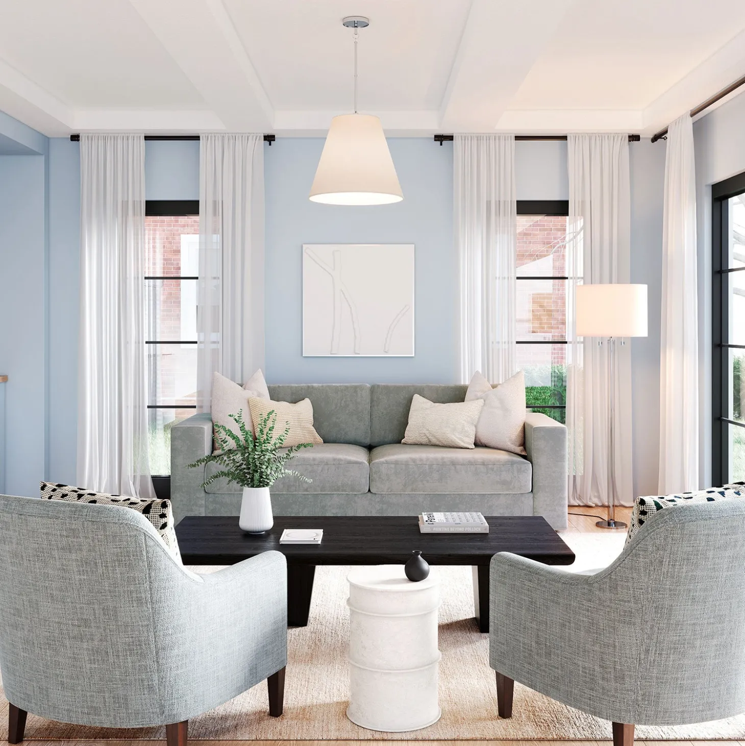 Luca Large 18" Conical Pendant, Polished Nickel