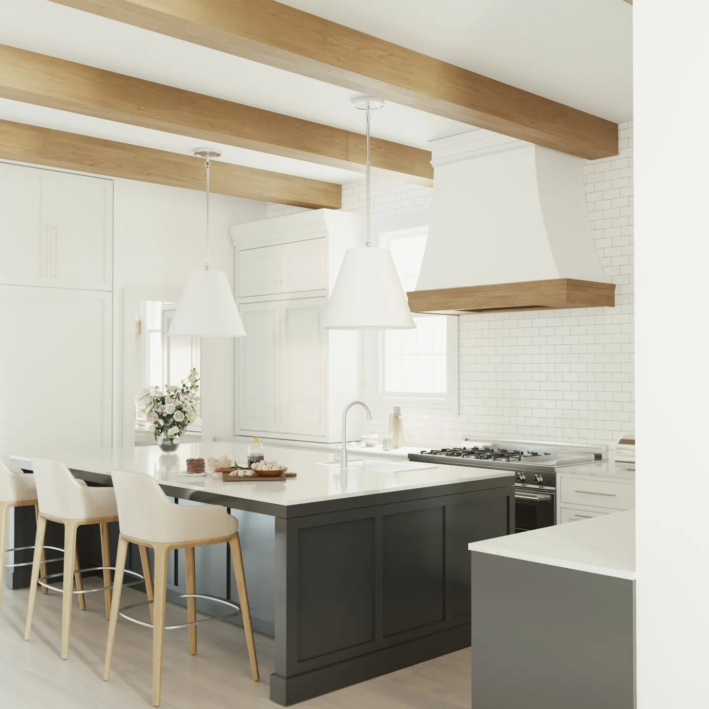 Luca Large 18" Conical Pendant, Polished Nickel