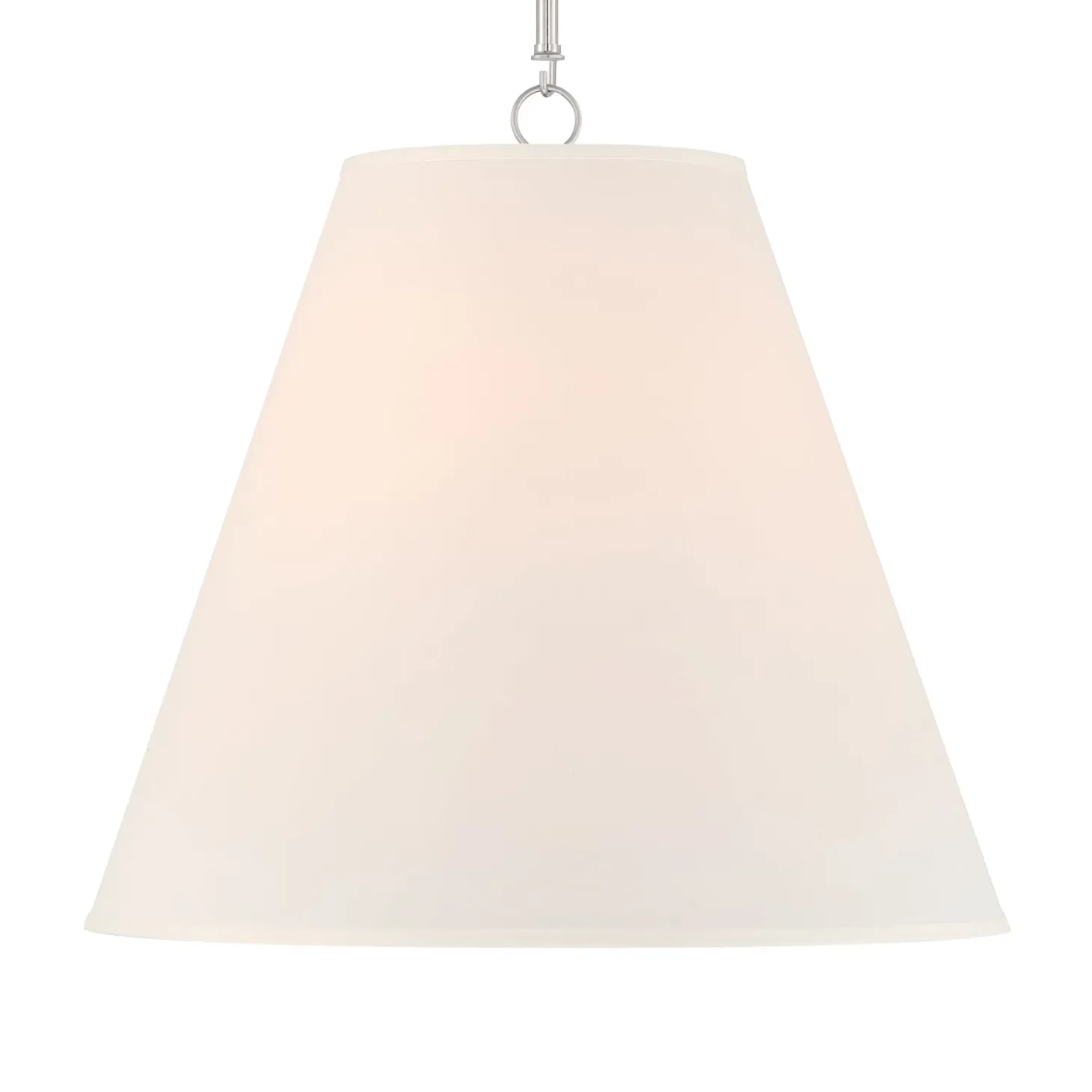 Luca Large 18" Conical Pendant, Polished Nickel