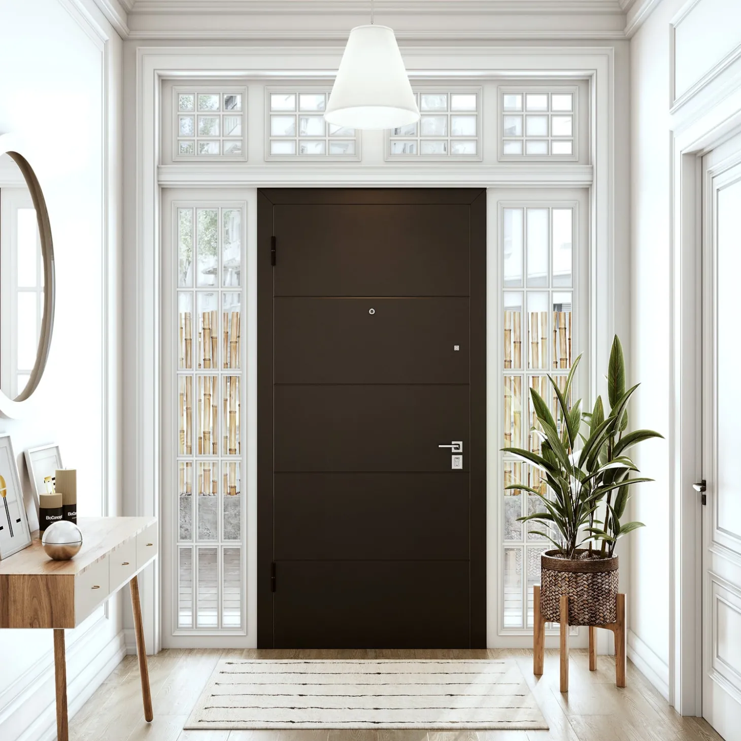 Luca Medium 15" Conical Pendant, Polished Nickel