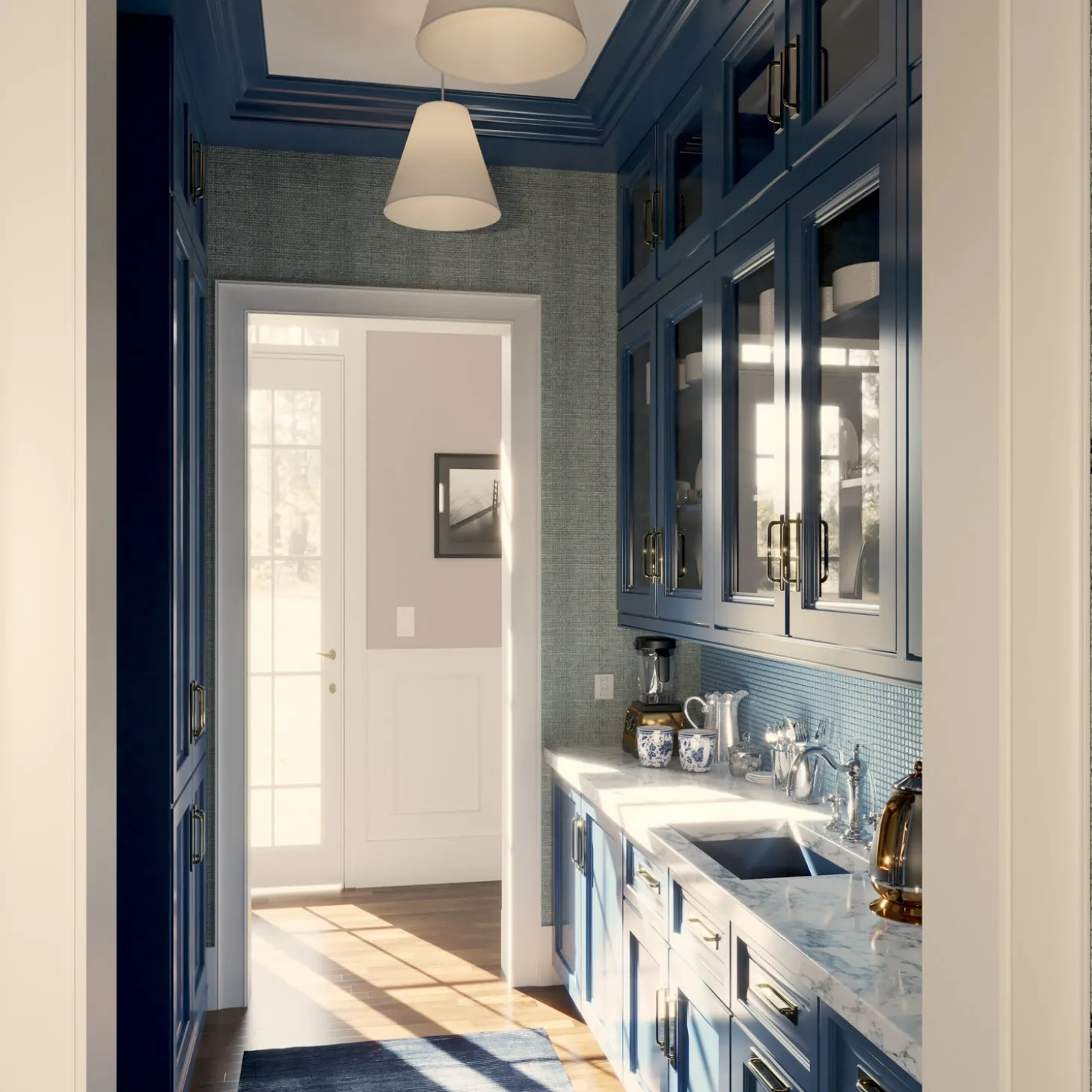 Luca Medium 15" Conical Pendant, Polished Nickel