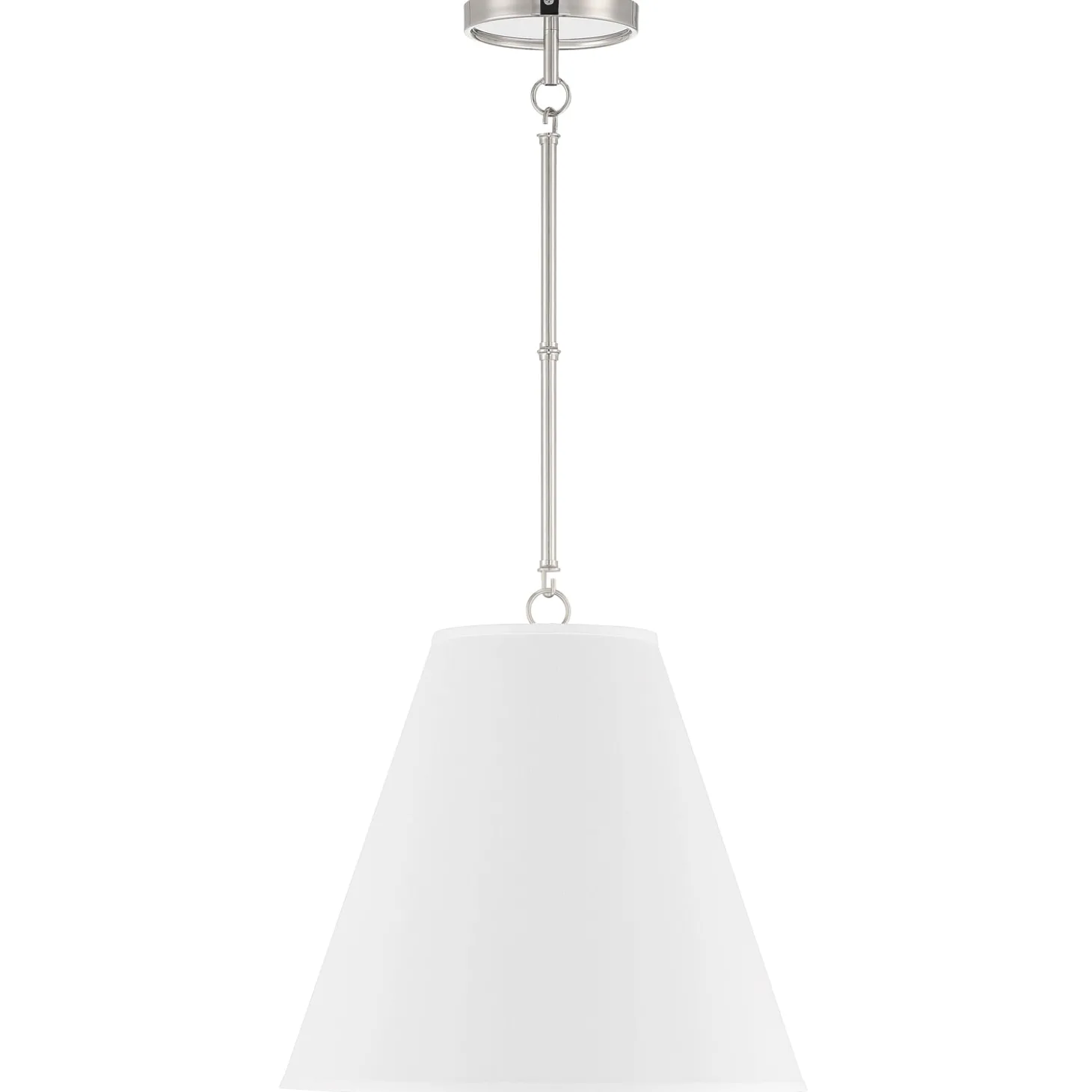 Luca Medium 15" Conical Pendant, Polished Nickel