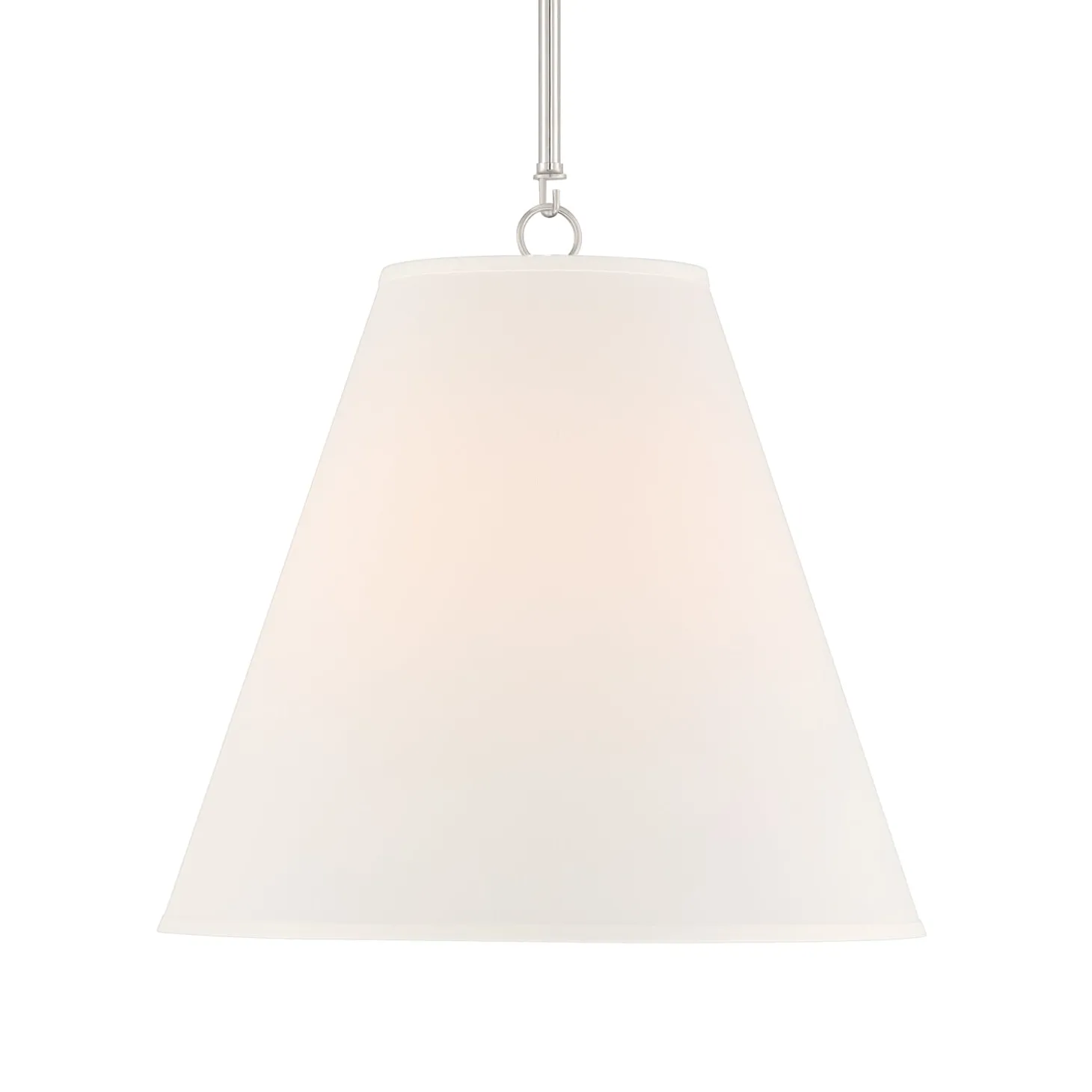 Luca Medium 15" Conical Pendant, Polished Nickel