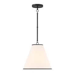 Luca Small 13" Conical Pendant, Matte Black