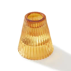 Lucida Reversible Amber Candle Holders, Set of 4