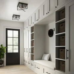 Miles Indoor/Outdoor Flush Mount, Matte Black