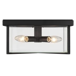 Miles Indoor/Outdoor Flush Mount, Matte Black