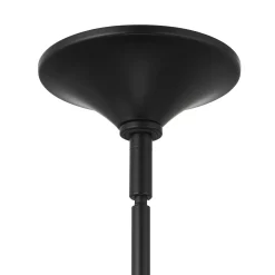 Mira 4 Globe LED Pendant, Matte Black and Satin Brass