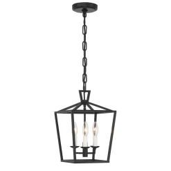 Open Box Anover Small Lantern Pendant, Matte Black
