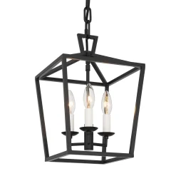 Open Box Anover Small Lantern Pendant, Matte Black