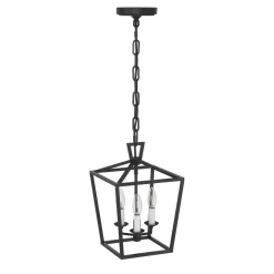 Open Box Anover Small Lantern Pendant, Matte Black