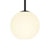 Open Box Aria 8" Opal Globe Pendant, Matte Black