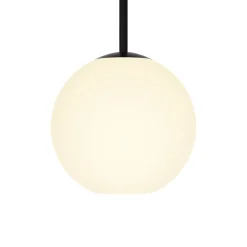 Open Box Aria 8" Opal Globe Pendant, Matte Black