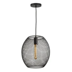 Open Box Bergen Oval Pendant, Matte Black