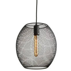 Open Box Bergen Oval Pendant, Matte Black