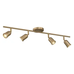 Open Box Bixby 32" 4-Light LED Fixed Track Light, Brushed Brass