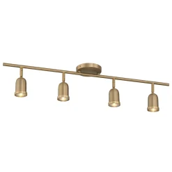 Open Box Bixby 32" 4-Light LED Fixed Track Light, Brushed Brass