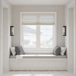 Open Box Bristol Outdoor Wall Light, Matte Black with Brass Accents