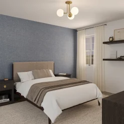 Open Box Castell 3 Globe LED Semi-Flush, Aged Brass