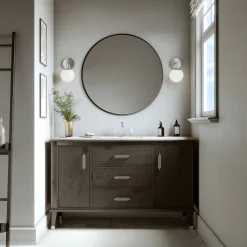 Open Box Castell Single Globe LED Vanity Light, Chrome