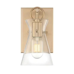 Open Box Chloe Vanity Wall Sconce, Warm Brass