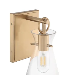 Open Box Chloe Vanity Wall Sconce, Warm Brass