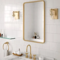 Open Box Chloe Vanity Wall Sconce, Warm Brass