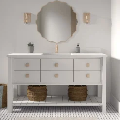 Open Box Chloe Vanity Wall Sconce, Warm Brass