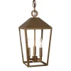 Open Box Cole Outdoor Hanging Light, Burnished Brass