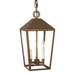 Open Box Cole Outdoor Hanging Light, Burnished Brass