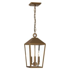 Open Box Cole Outdoor Hanging Light, Burnished Brass