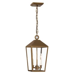 Open Box Cole Outdoor Hanging Light, Burnished Brass